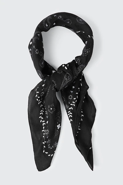 Foulard carré doux à imprimé cachemire
