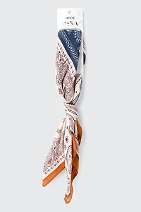 Duo Tone Paisley Square Scarf