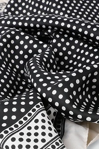 Polka Dot Satin Scarf