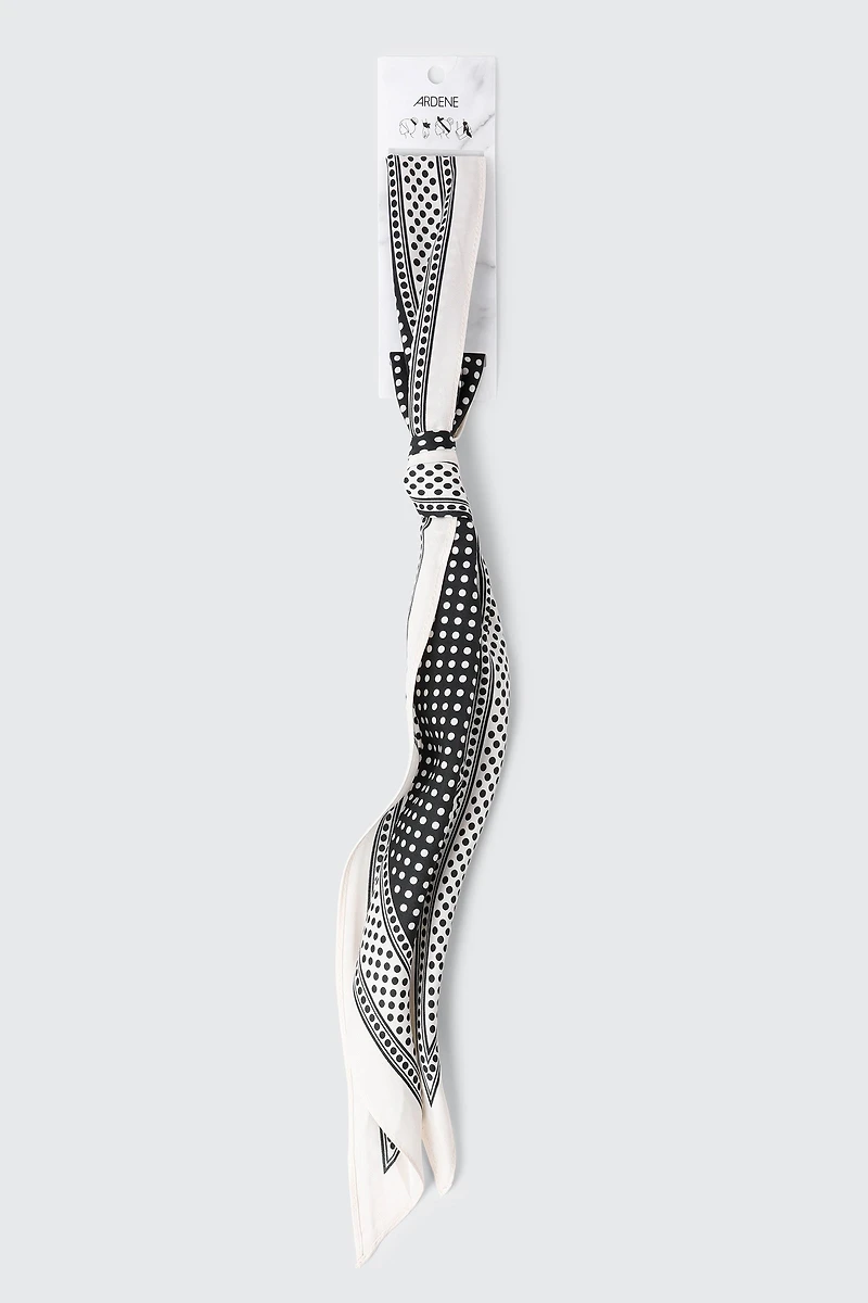 Polka Dot Satin Scarf