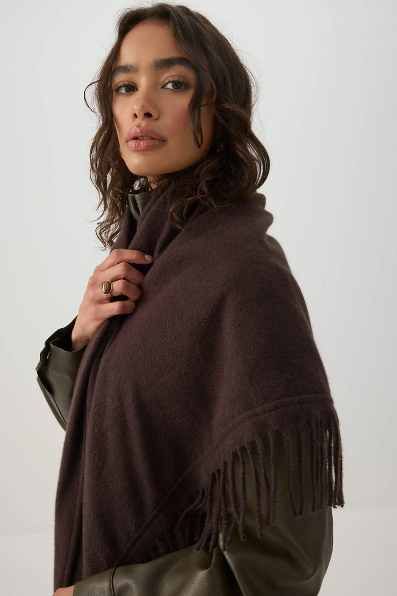 Triangle Fringe Shawl