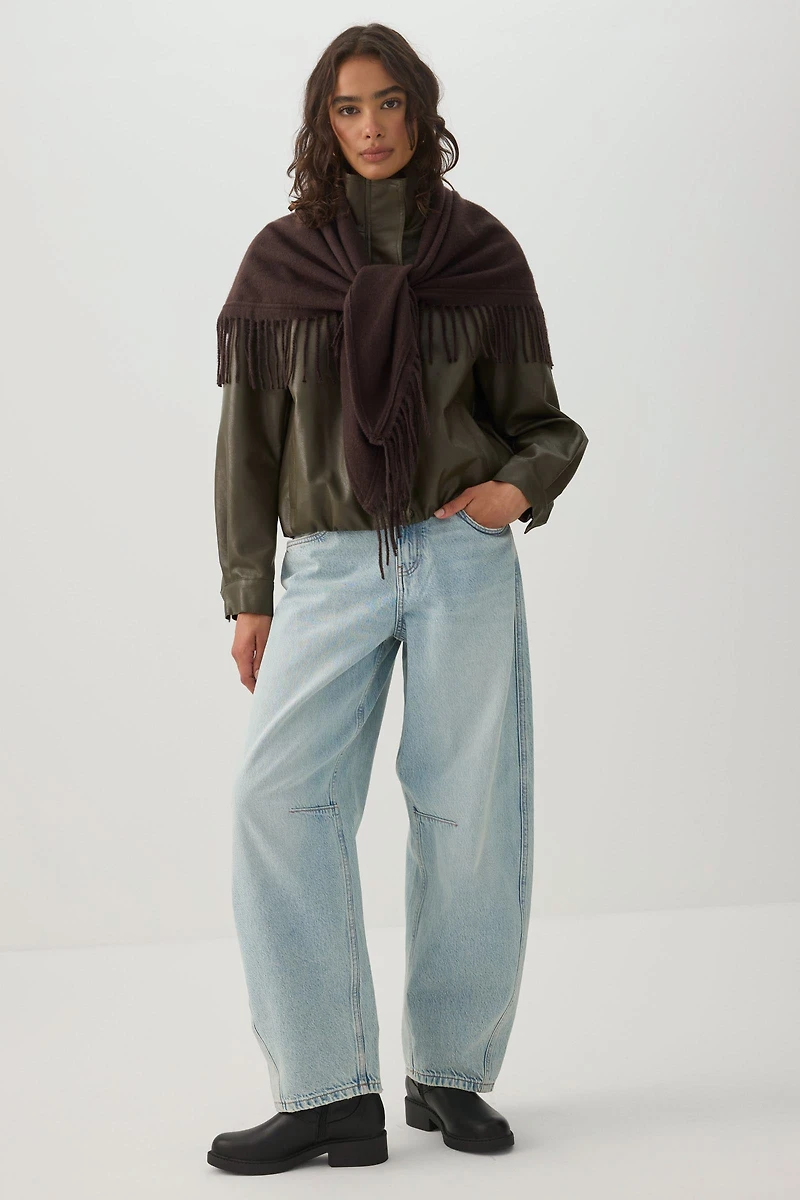 Triangle Fringe Shawl