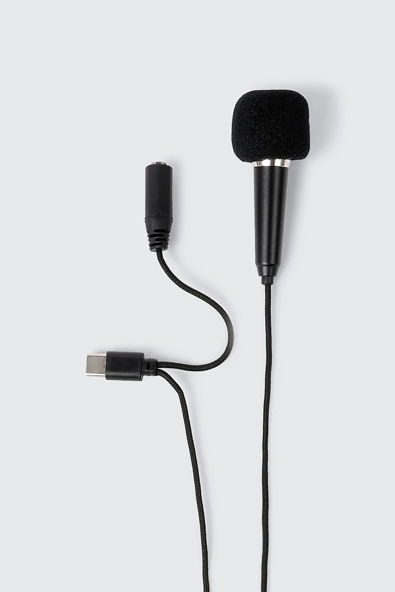 Mini microphone avec adaptateur USB-C