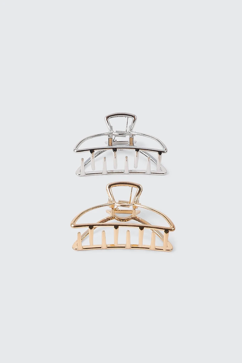 2-Pack Cutout Metal Hair Claws