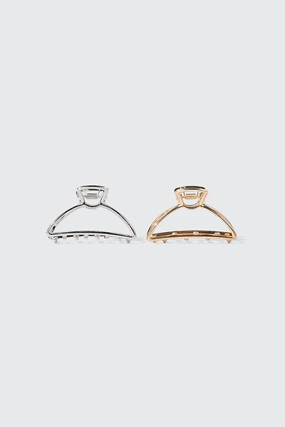 Lot de 2 pinces à cheveux métalliques ajourées