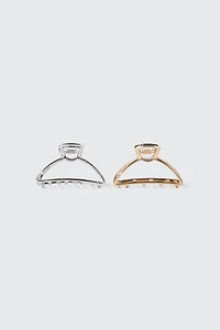 Lot de 2 pinces à cheveux métalliques ajourées