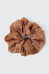Fawn Print XL Satin Scrunchie