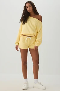 Contrast Drawcord Knit Shorts