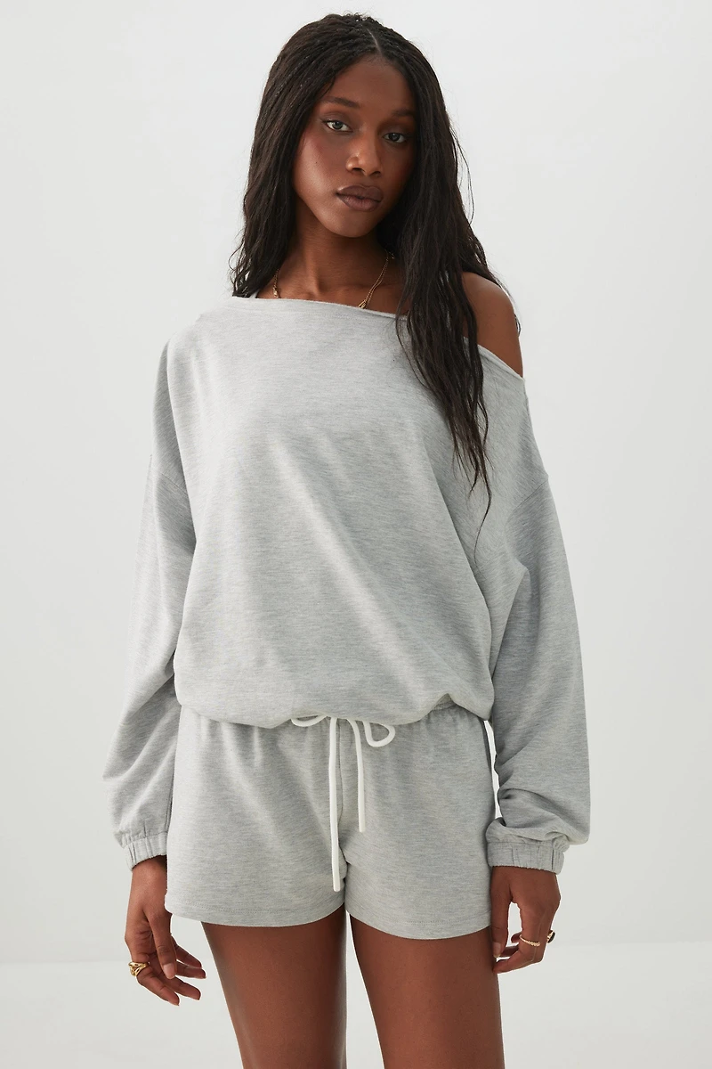 Off Shoulder Oversized Sweatshirt