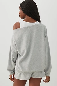 Off Shoulder Oversized Sweatshirt