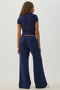 Drawstring Wide Leg Pants