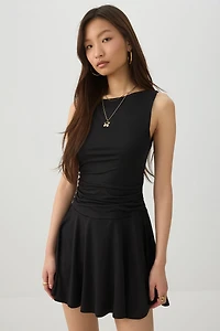 Robe mini froncée