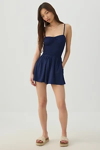 Solid Smocked Romper