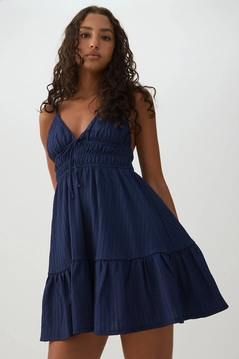 Robe style nuisette en tricot textur