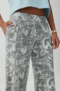 Pantalon en tricot à jambe large