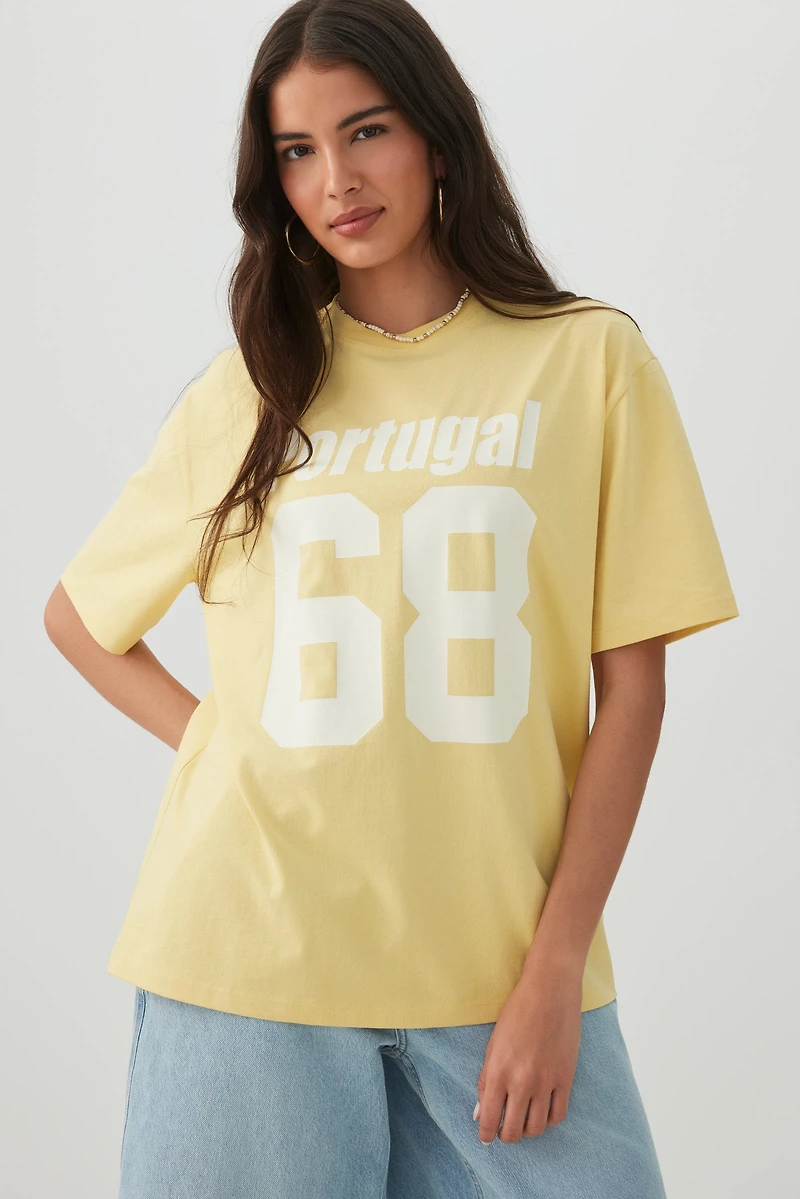 Cotton Oversized Graphic T-Shirt