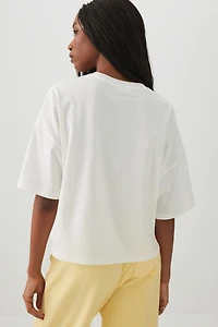 Lemon Print Drop Shoulder T-Shirt
