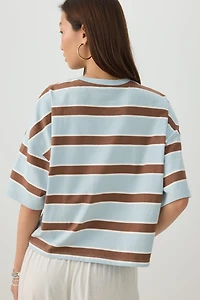 Striped Drop Shoulder T-Shirt
