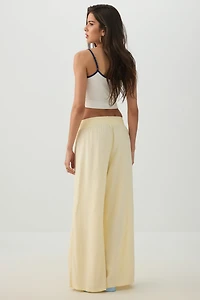 High Rise Linen Blend Pants