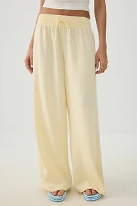 High Rise Linen Blend Pants
