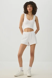 Cropped Rib Seamless Tank Top