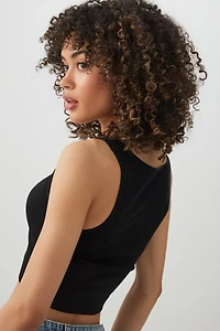 Camisole courte côtelée sans coutures