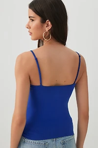 Basic Scoop Neck Crop Tank Top
