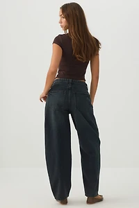 The Indie Fit High Rise Barrel Jean