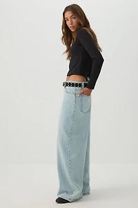 The Weekend Fit Low Rise Wide Leg Slouchy Jean