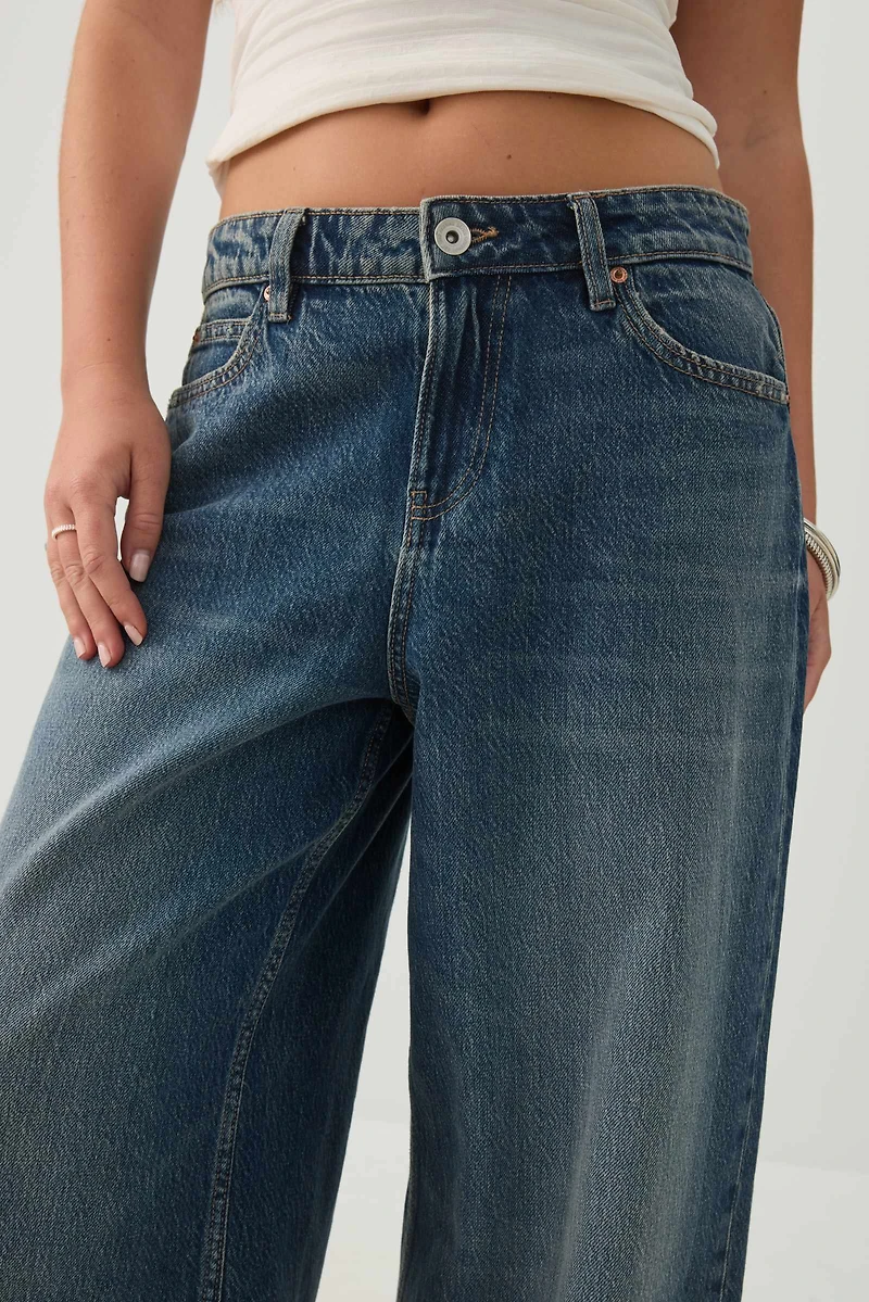 The Weekend Fit Low Rise Wide Leg Slouchy Jean