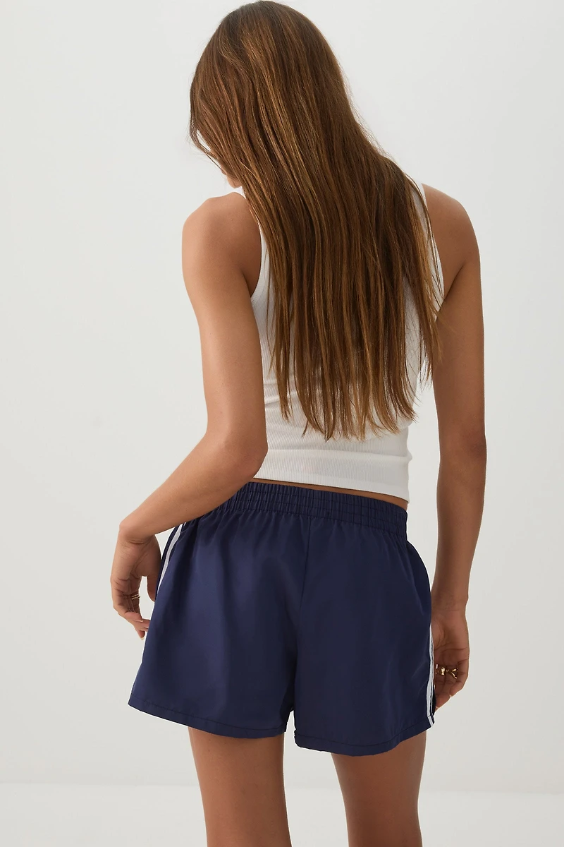 Woven Shorts with Contrast Piping