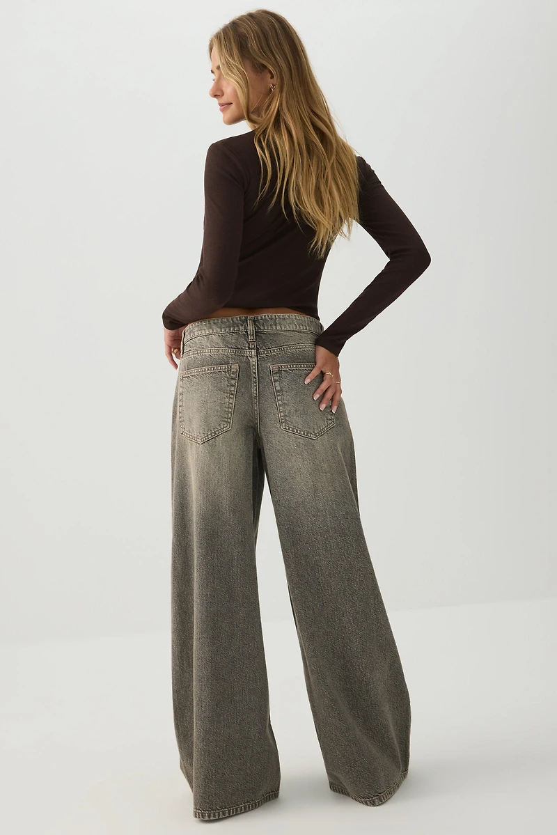 The Slacker Fit Low Rise Super Wide Leg Jean