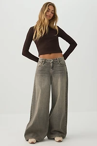 The Slacker Fit Low Rise Super Wide Leg Jean