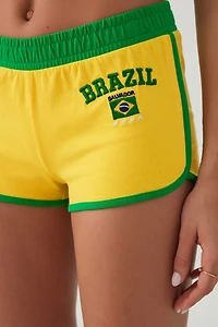 Dolphin Knit Shorts with Contrast Piping