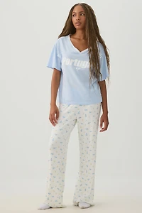 Oversized V-Neck PJ T-Shirt