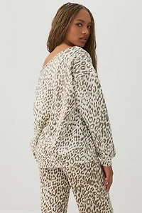 Off Shoulder Fleece Top
