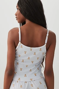 Camisole de pyjama très douce à motif d'oursons