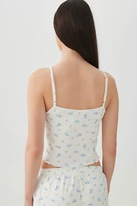 Camisole de pyjama en pointelle
