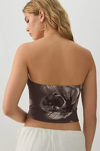 Cropped Mesh Tube Top