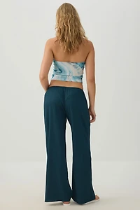 Wide Leg Seersucker Pants