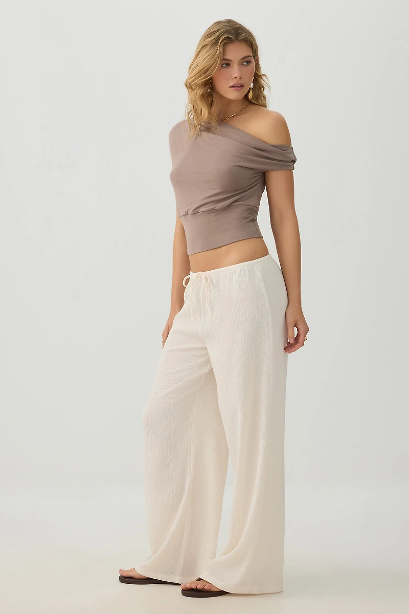 Haut en tricot asymétrique