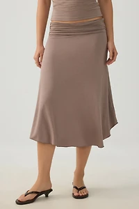 Jupe midi drapée
