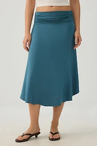 Jupe midi drapée
