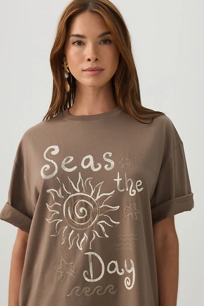 Graphic Print Oversized T-Shirt