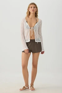 Short en tissu gaufré fluide