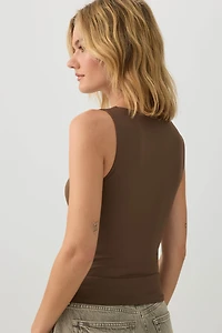 PURAFORM™ Cropped Boat Neck Tank Top