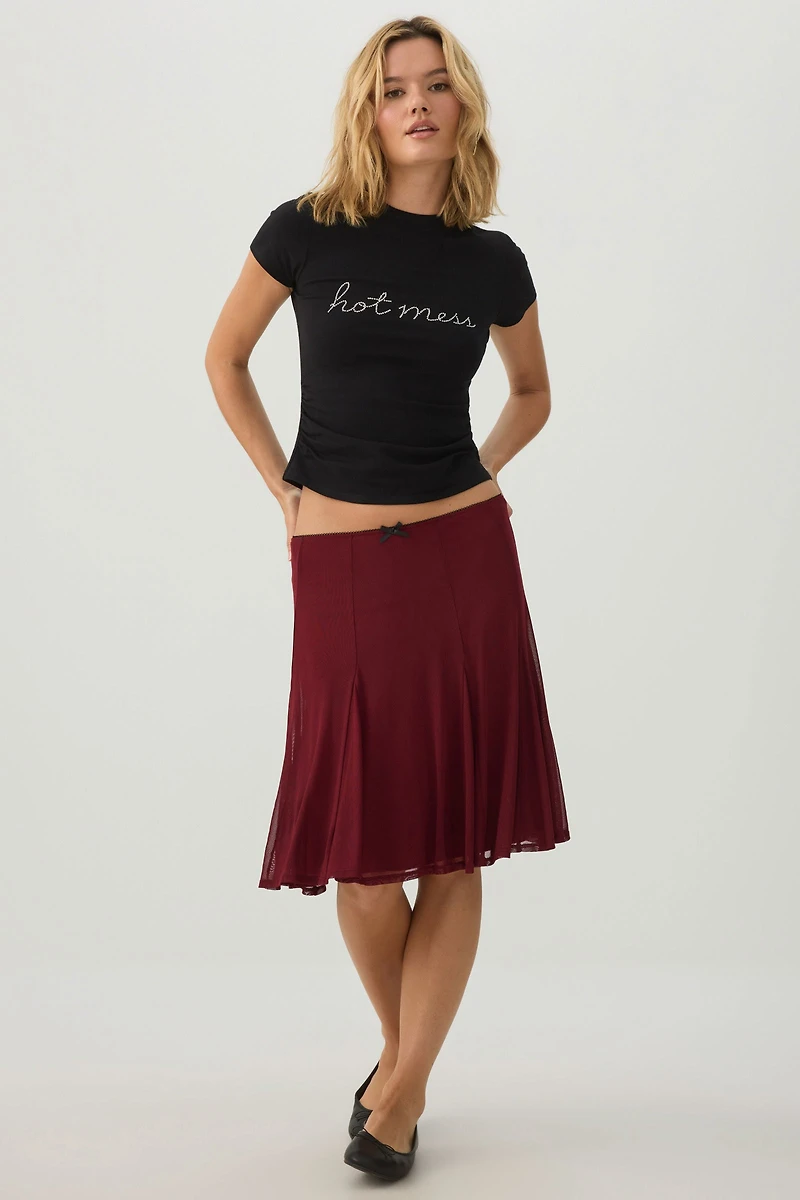 Mesh Midi Skirt