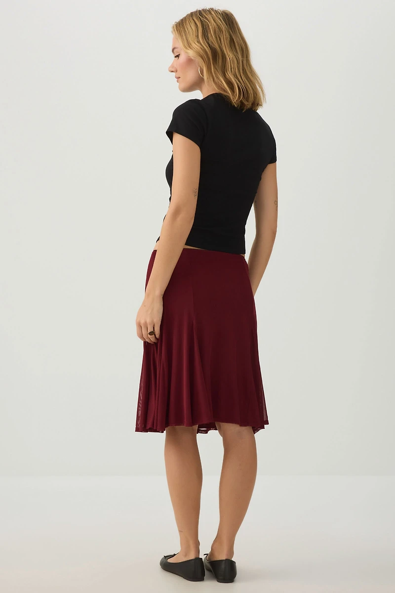 Jupe midi en maille