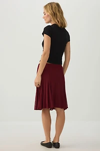 Jupe midi en maille