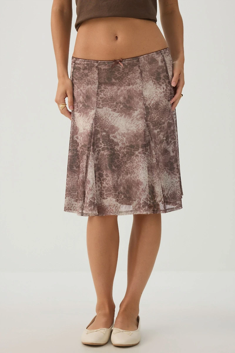 Mesh Midi Skirt